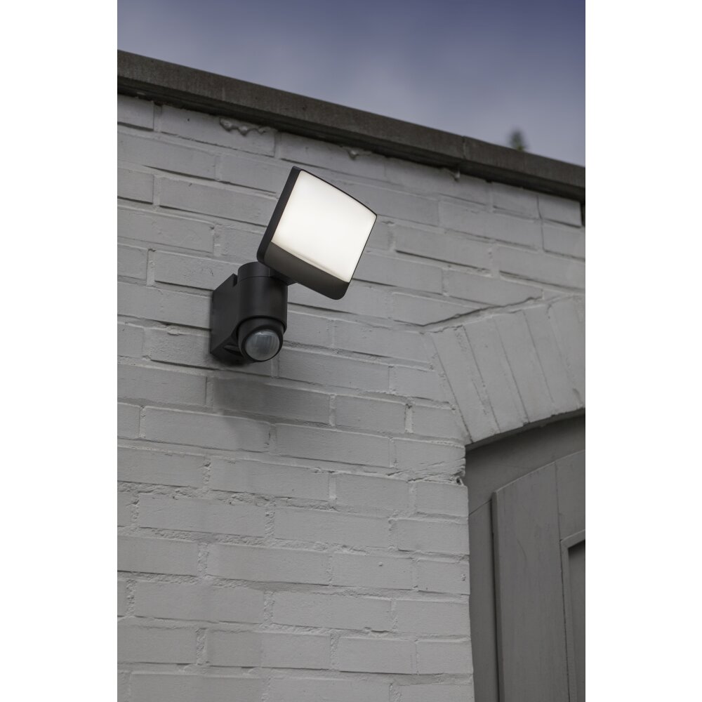 Lutec Sunshine Aplique para exterior LED Antracita, 1 luz, Sensor de movimiento main product photo