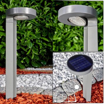 Lámpara solar Portmore LED Gris, 1 luz