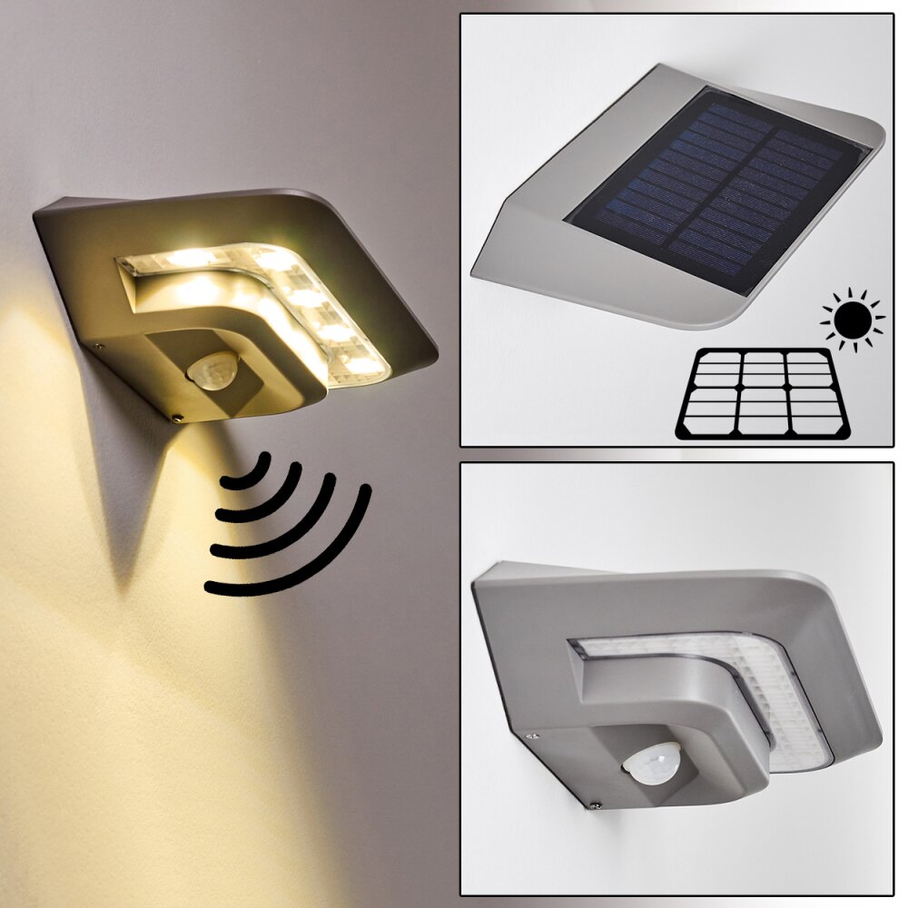 Lámpara solar Camden LED Gris, 1 luz, Sensor de movimiento main product photo