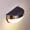 Basra Lámpara solar LED Cromo, 1 luz, Sensor de movimiento