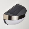 Basra Lámpara solar LED Cromo, 1 luz, Sensor de movimiento
