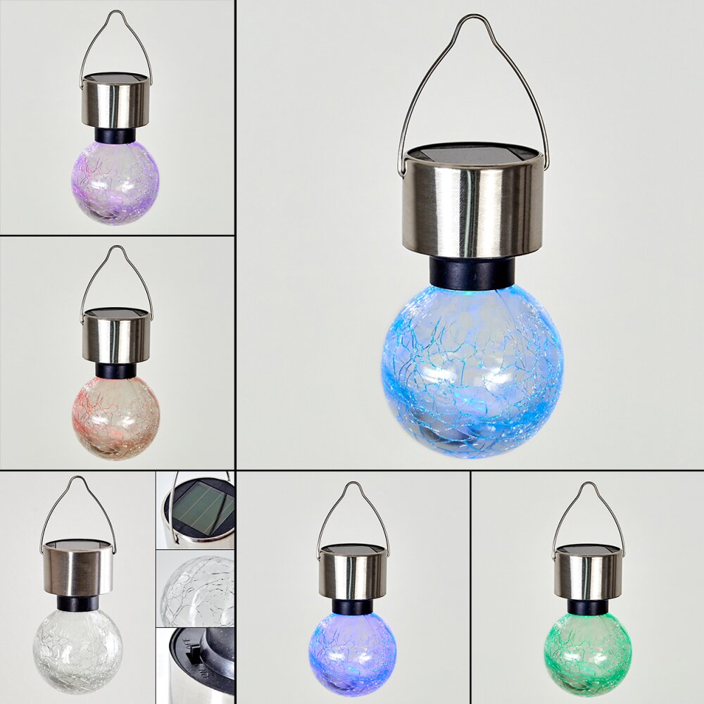 Lámpara solar Falco LED Acero inoxidable, 1 luz, Cambia de color main product photo