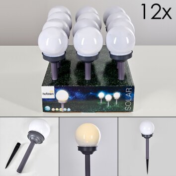 Hakon Lámpara de jardín 12er set LED Gris, 1 luz