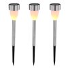 Globo  Lámpara solar LED Acero inoxidable, 3 luces