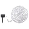 Globo Lámpara solar LED Plata, 30 luces