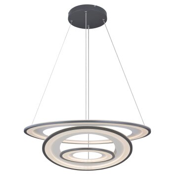 Globo TORRELLE Lámpara Colgante LED Negro, 1 luz, Mando a distancia