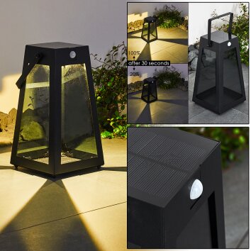 Arnhem Lámpara solar LED Negro, 1 luz