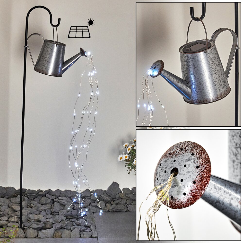 Isernia Lámpara solar LED Negro, 80 luces main product photo