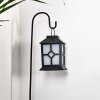 Folgarida Lámpara solar LED Negro, 64 luces