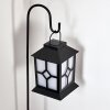 Folgarida Lámpara solar LED Negro, 64 luces