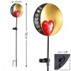 Lodz Lámpara solar LED Rojo, Negro-dorado, 1 luz
