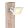 Globo JOYA Lámpara de mesa LED Madera clara, Blanca, 1 luz