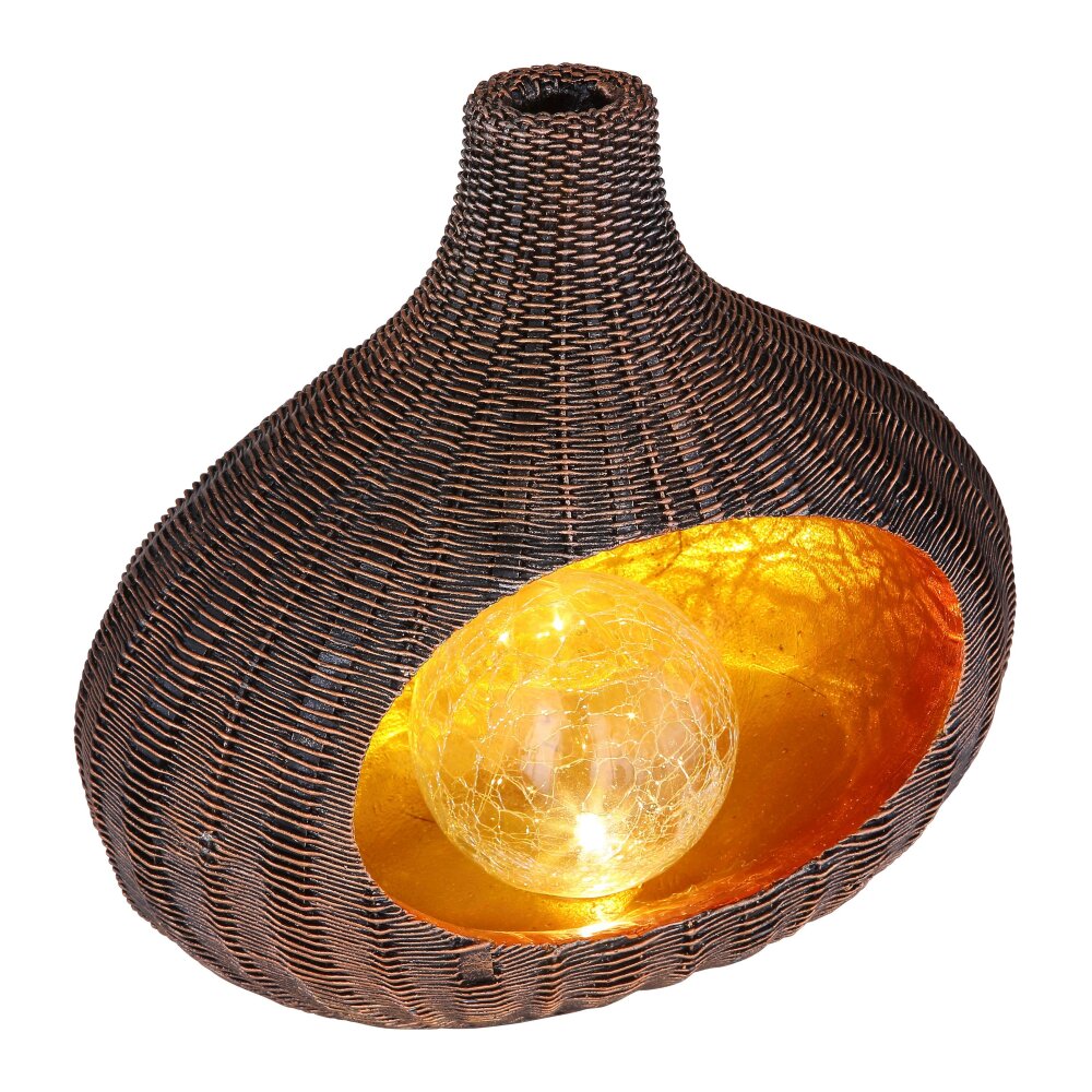 Globo Lámpara solar LED Marrón, 1 luz main product photo