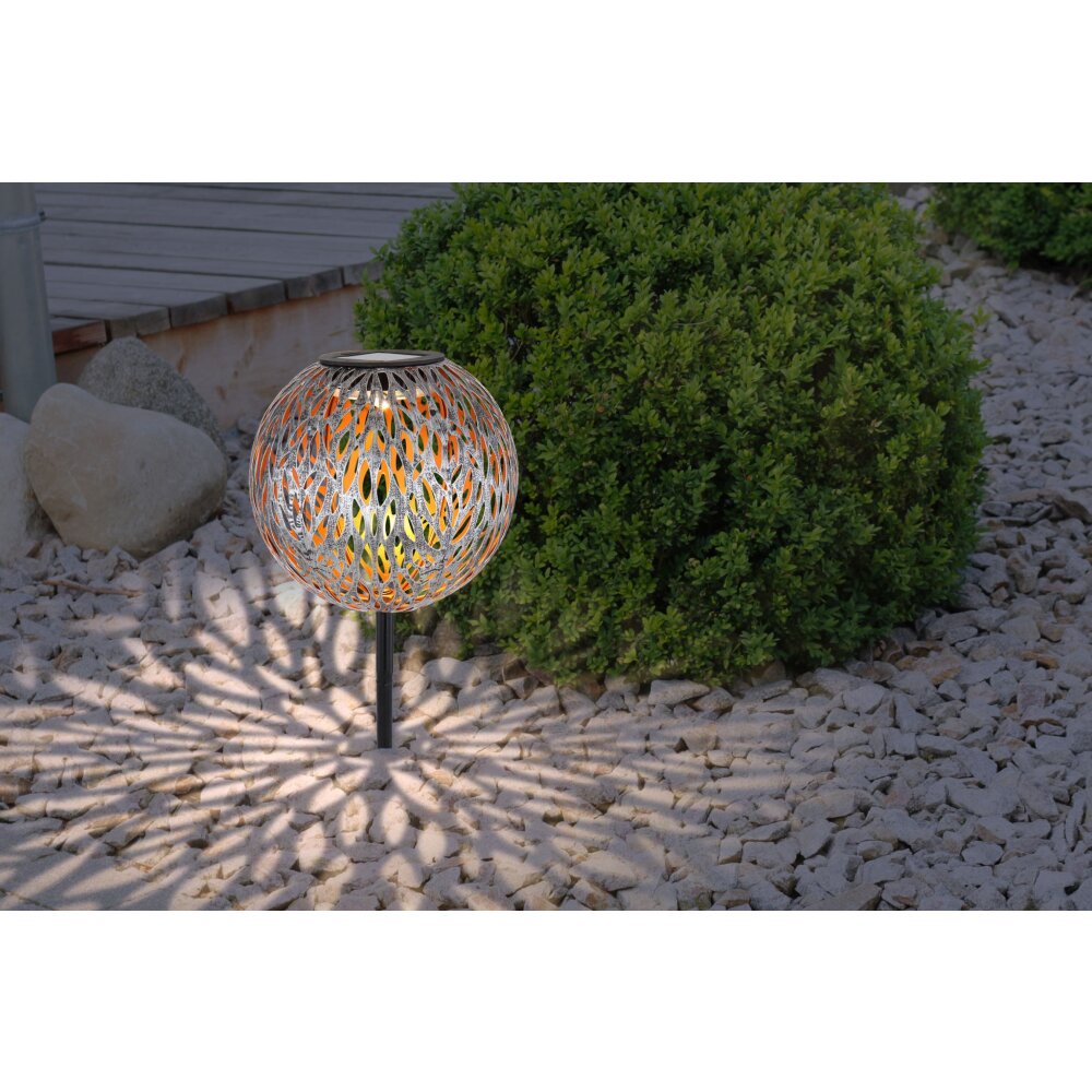 Globo Lámpara solar LED Plata, 1 luz main product photo