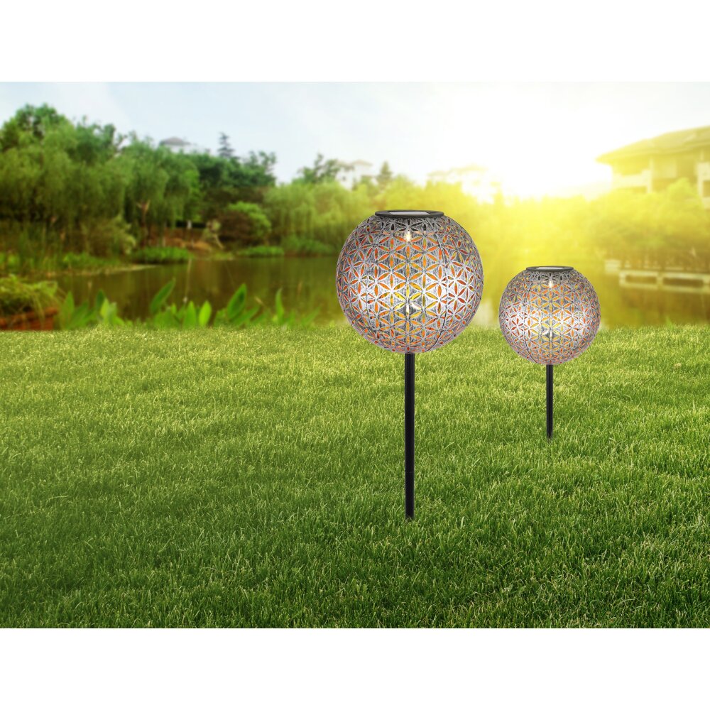 Globo Lámpara solar LED Plata, 1 luz main product photo