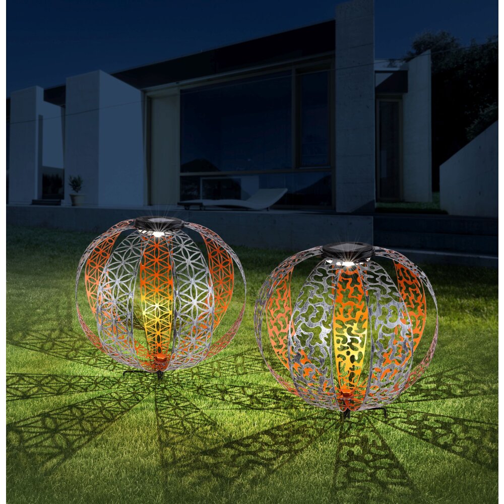 Globo Lámpara solar LED Plata, 1 luz main product photo