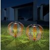 Globo Lámpara solar LED Plata, 1 luz