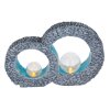 Globo Lámpara solar LED Gris, 2 luces Globo Lámpara solar LED Gris, 2 luces