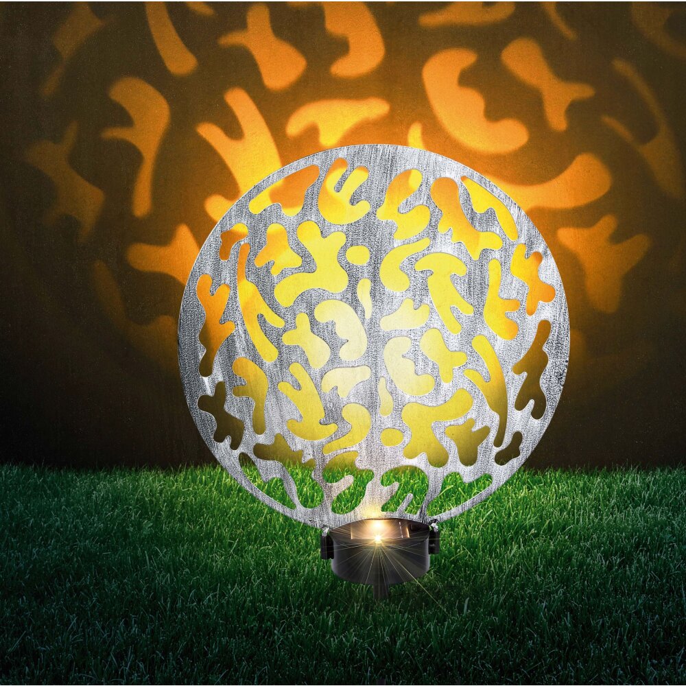 Globo Lámpara solar LED Plata, 2 luces main product photo