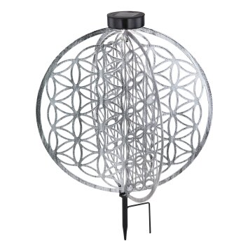 Globo Lámpara solar LED Plata, 1 luz