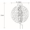 Globo Lámpara solar LED Color óxido, 1 luz