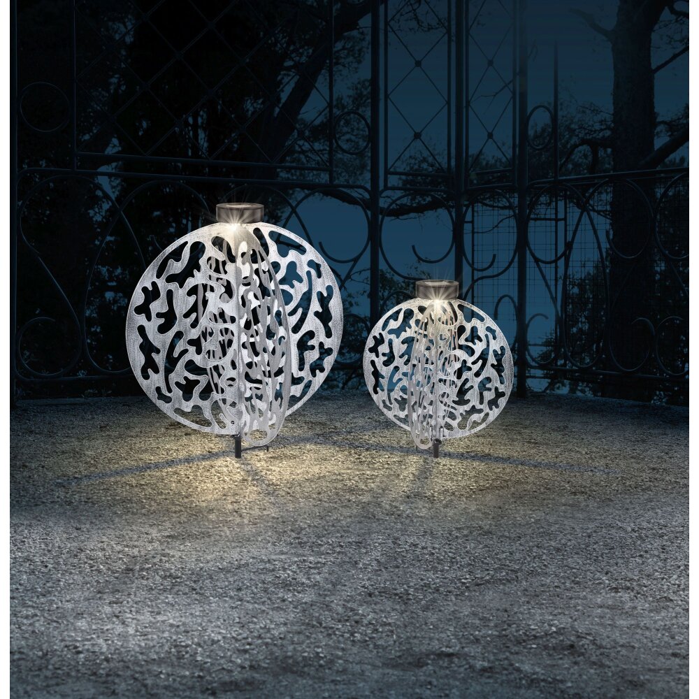 Globo Lámpara solar LED Plata, 1 luz main product photo