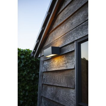 Lutec GEMINI Aplique para exterior LED Antracita, 2 luces, Cambia de color