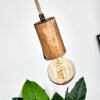 Chapana Lámpara Colgante Marrón, Madera clara, Negro, 3 luces