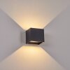 Everton Aplique para exterior LED Negro, 2 luces