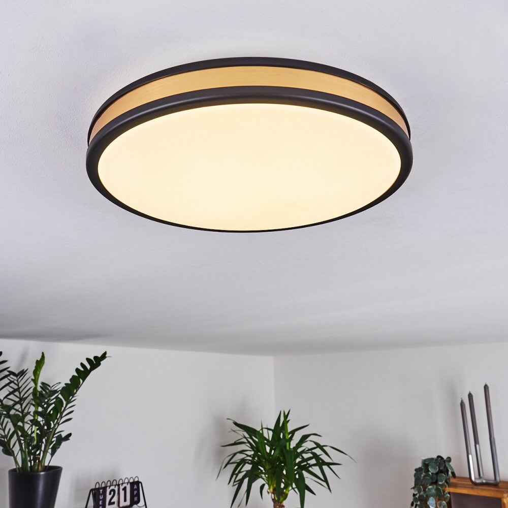 Kirtland Lámpara de Techo LED dorado, Negro, 1 luz main product photo