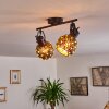 Sunasau Lámpara de Techo Negro, 2 luces