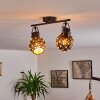 Sunasau Lámpara de Techo Negro, 2 luces