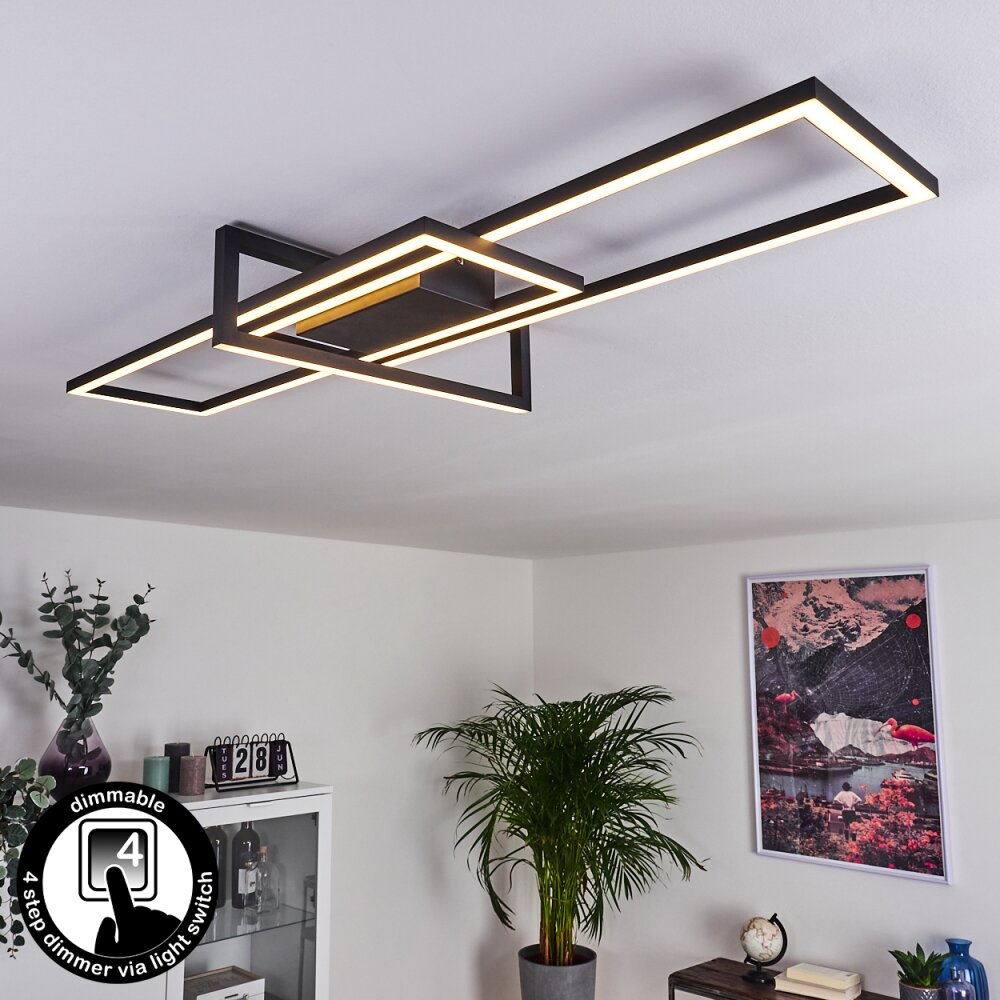 Omega Lámpara de Techo LED Negro, 1 luz main product photo