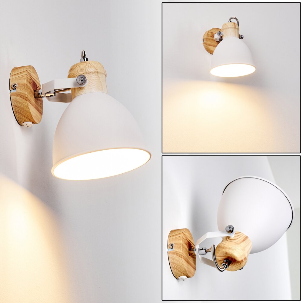 Banjul Aplique Madera clara, Blanca, 1 luz main product photo