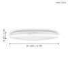 Eglo FRANIA-M Lámpara de Techo LED Blanca, 1 luz, Sensor de movimiento
