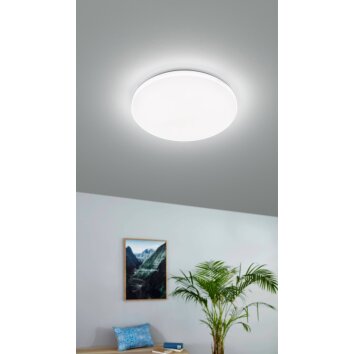 Eglo FRANIA-M Lámpara de Techo LED Blanca, 1 luz, Sensor de movimiento