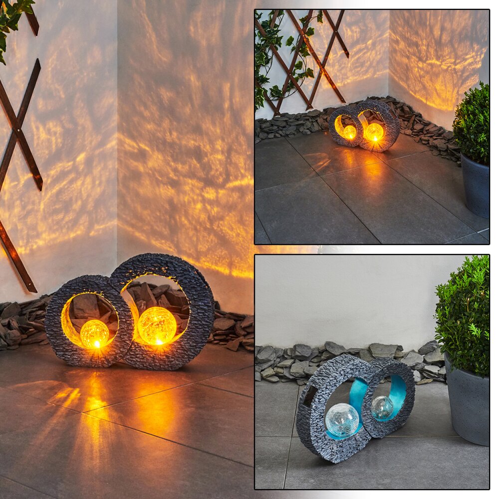 Siviri Lámpara solar LED Azul, Gris, Transparente, claro, 1 luz main product photo