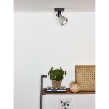 Lucide CONCRI Lámpara de Techo LED Negro, 1 luz