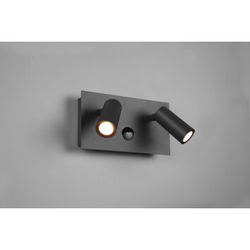 Trio Tunga Aplique para exterior LED Antracita, 2 luces, Sensor de movimiento