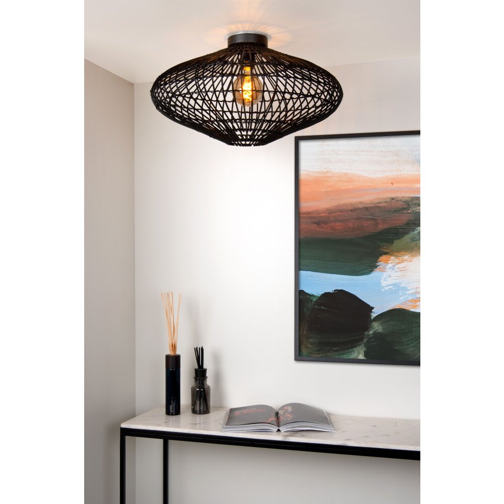 Lucide MAGALI Lámpara de Techo Negro, 1 luz main product photo
