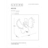 Lucide MOOSE Aplique Negro, 1 luz