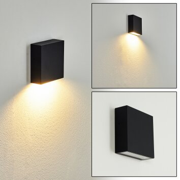 Spidern Aplique para exterior LED Negro, Blanca, 1 luz