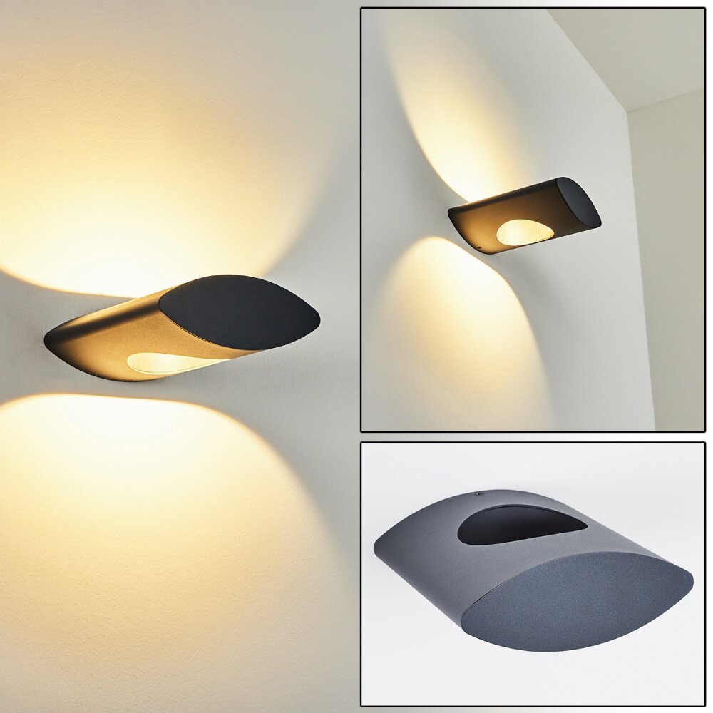 Lémettou Aplique para exterior LED Antracita, Blanca, 1 luz main product photo