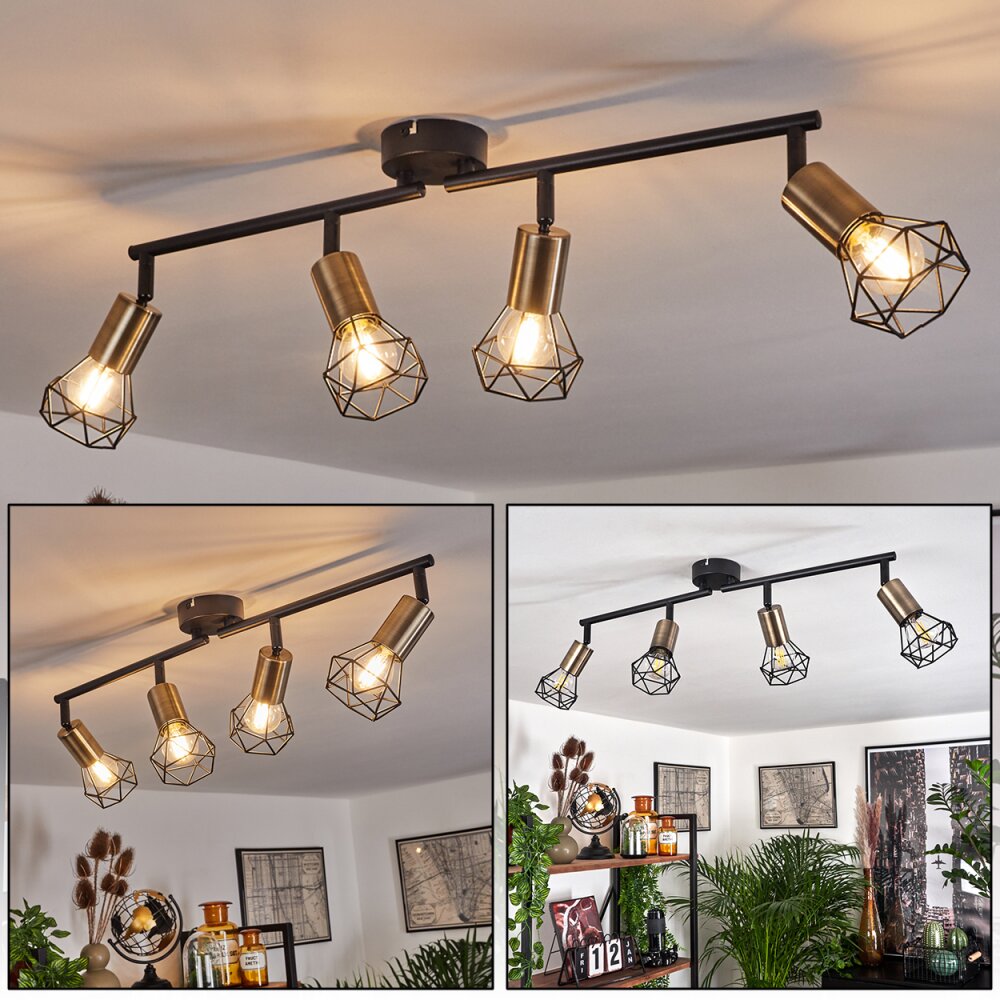 Baripada Lámpara de Techo Latón, Negro, 4 luces main product photo