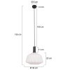 Steinhauer Verre Nervuré Lámpara Colgante Negro, 1 luz