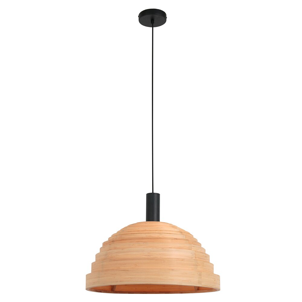 Steinhauer Veneer Lámpara Colgante Negro, 1 luz main product photo