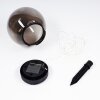 Pollenca Lámpara solare LED Negro, 20 luces