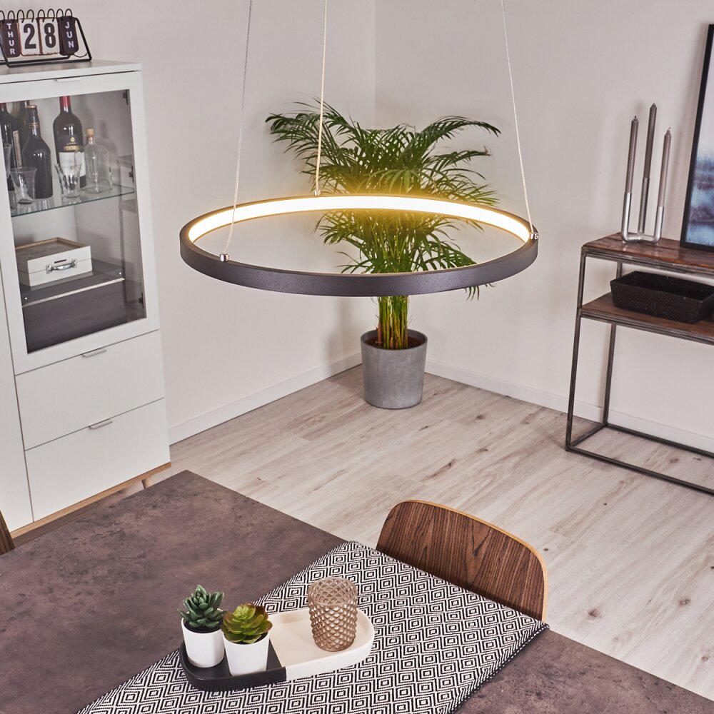 Calcium Lámpara Colgante LED Negro, 1 luz main product photo