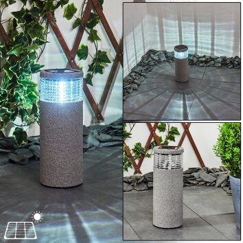 Mesabolo Lámpara solar LED Transparente, 1 luz
