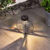 Mésan Lámpara solar LED Negro, Plata, 1 luz